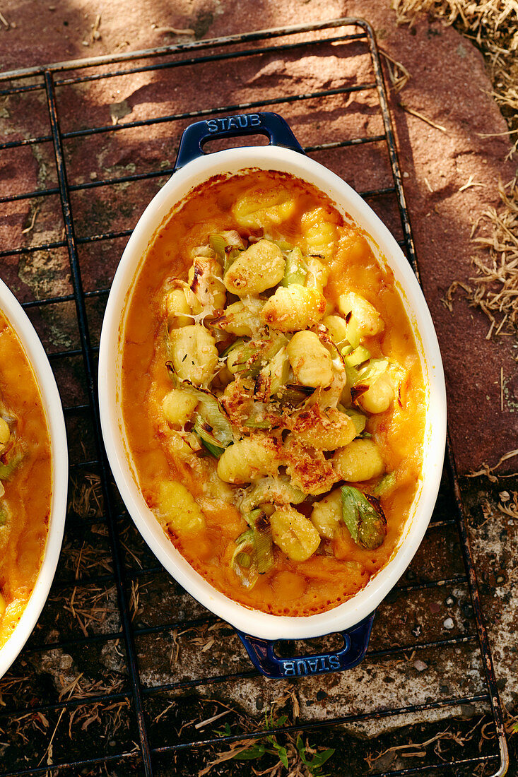 Gnocchi mit Gemüse in Auflaufform