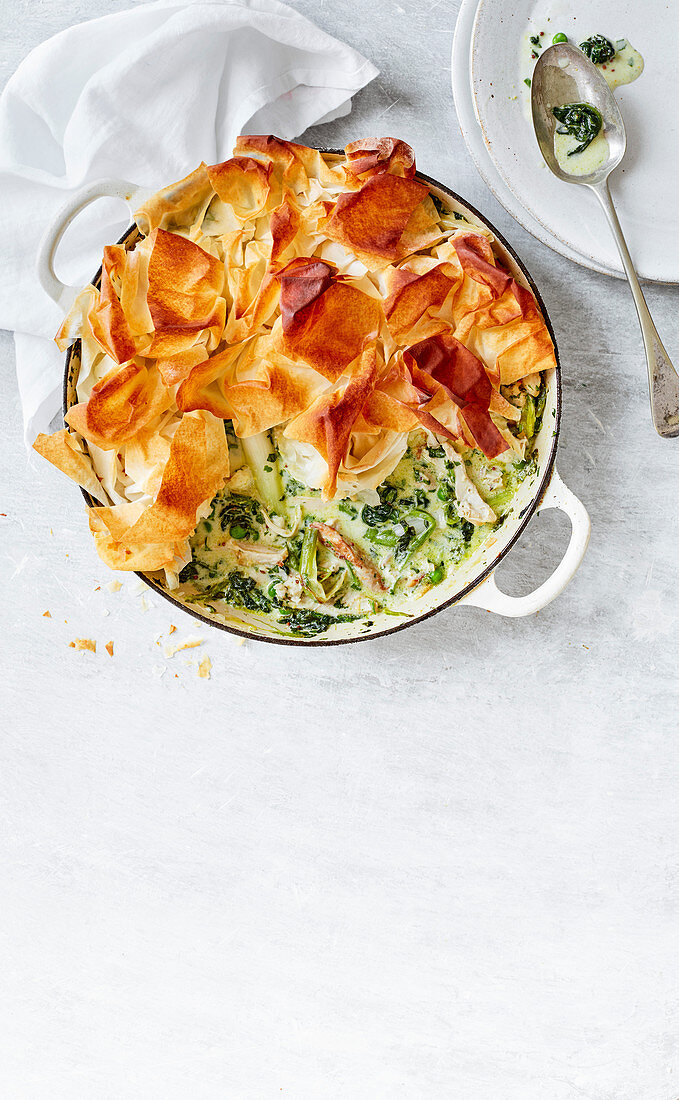 Herby spring chicken pot pie