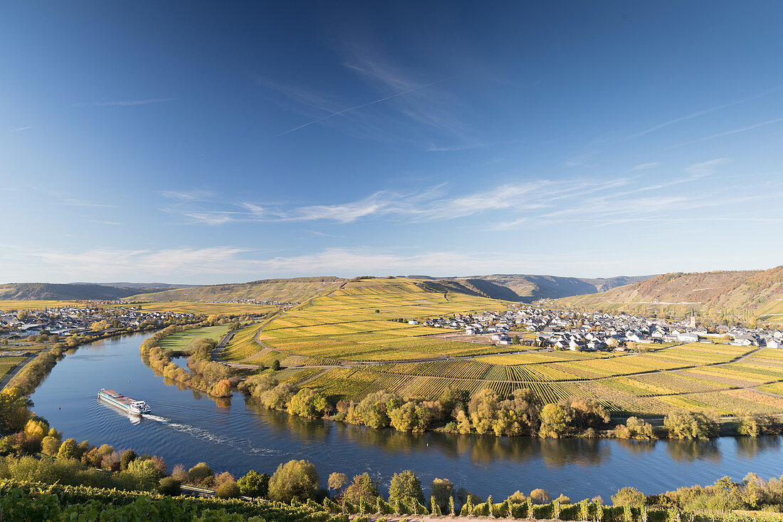 The River Mosel near Trittenheim, Rhineland Palatinate, Germany
