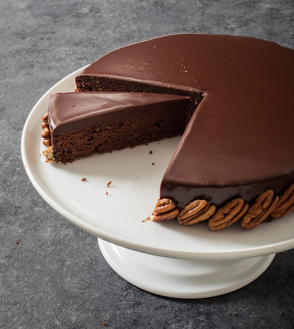 Schokoladen-Pecannuss-Torte