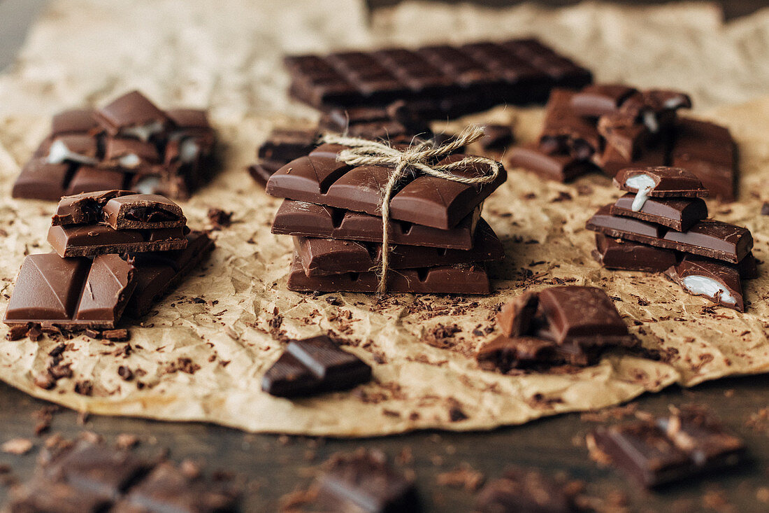 Various types of chocolate