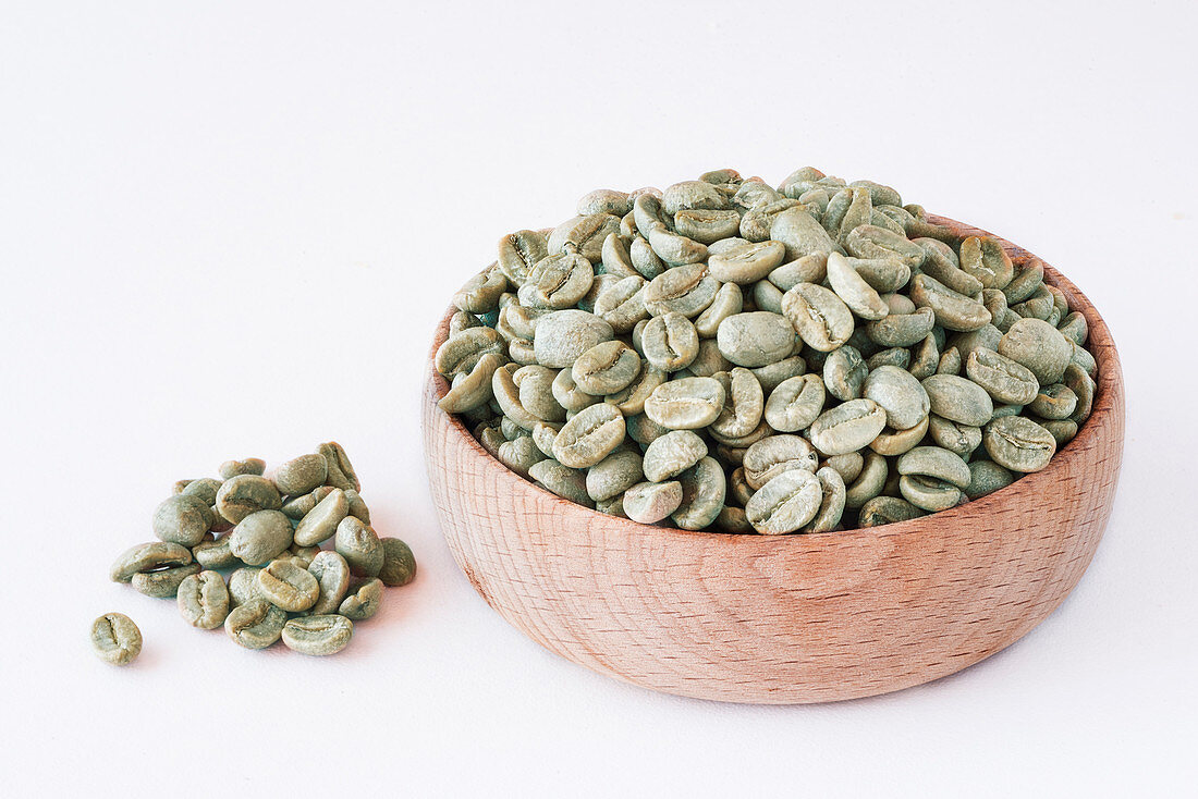 Raw green coffee, unrosted