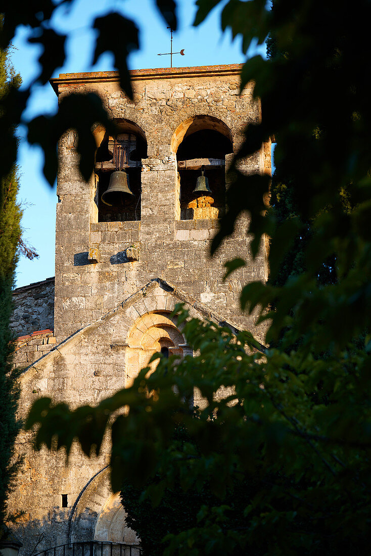 The bell tower in Besalú, Girona, Catalonia, Spain