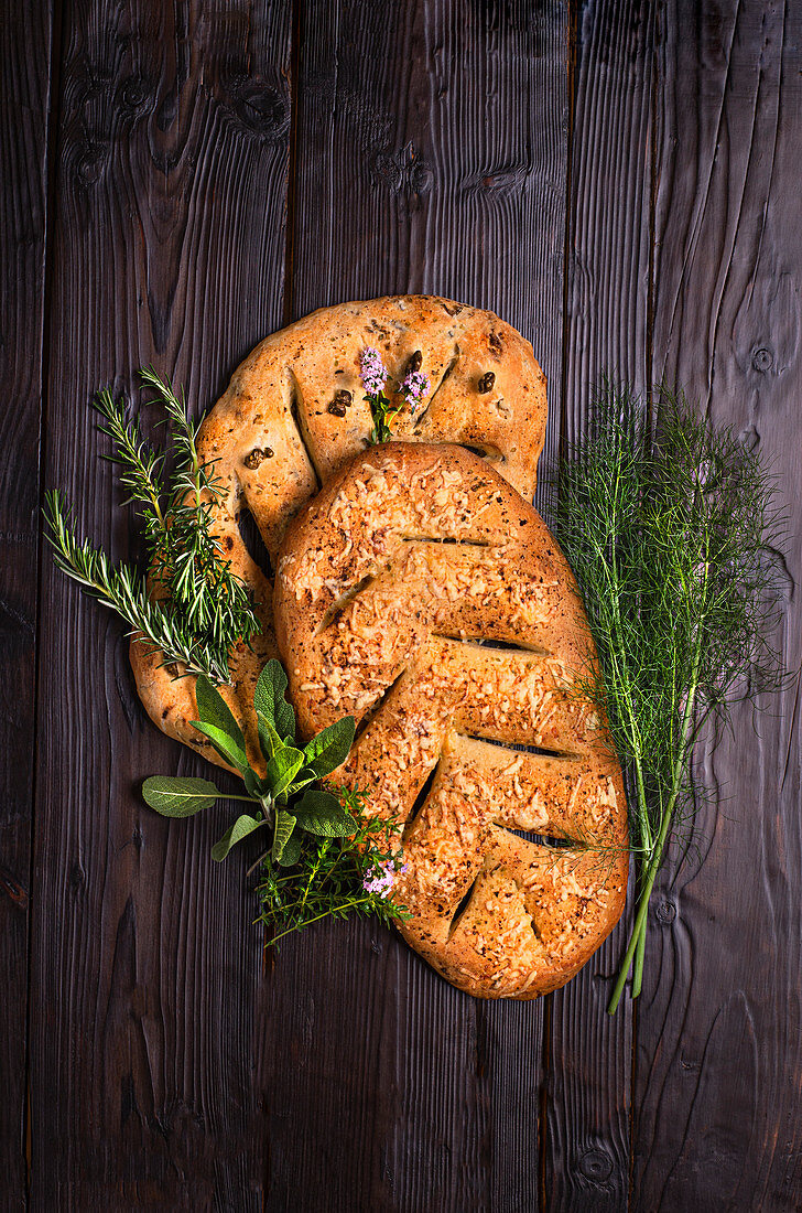 Fougasse with herbs