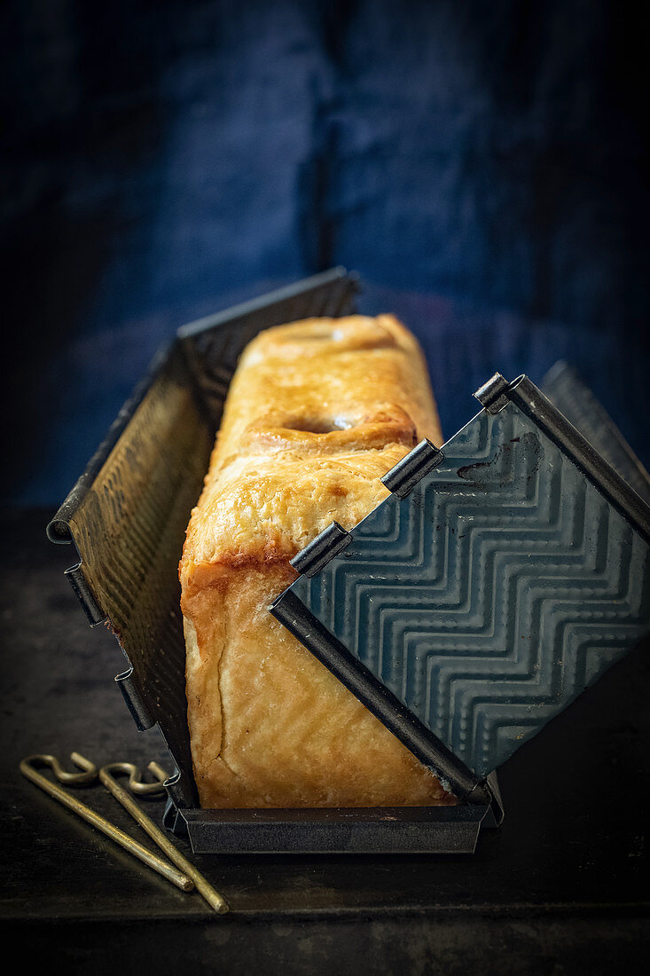 A pie in a loaf tin