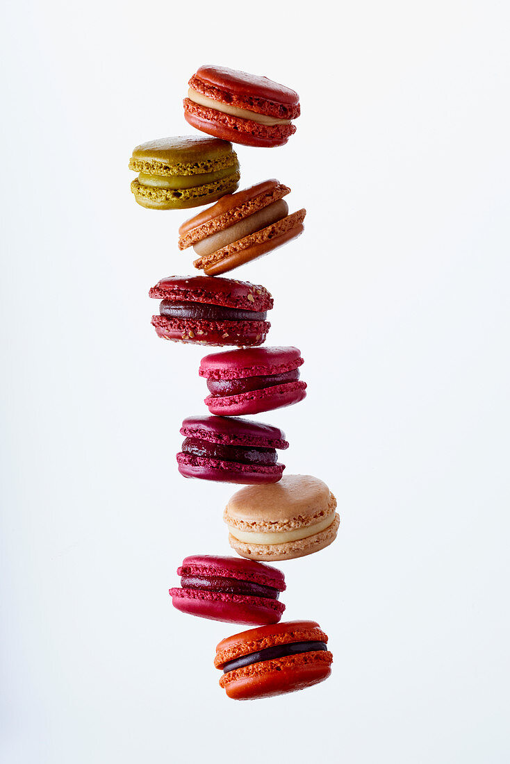 Stack of fresh crunchy macaroons