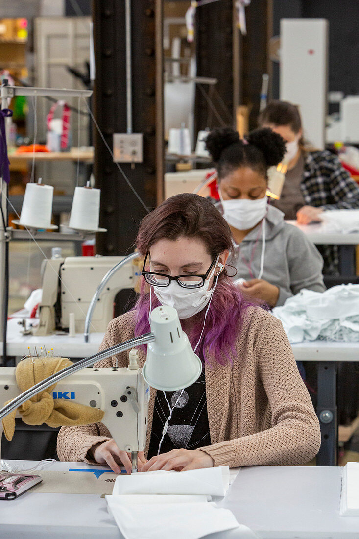 Making medical masks during Covid-19 outbreak