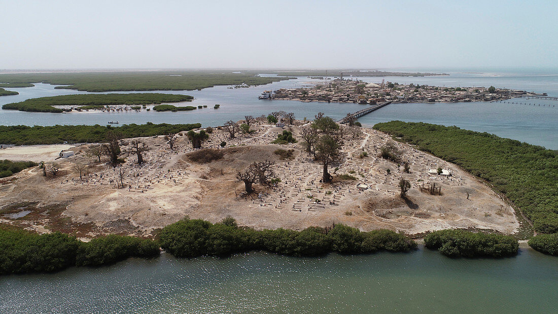 Fadiouth Island, Senegal, aerial view