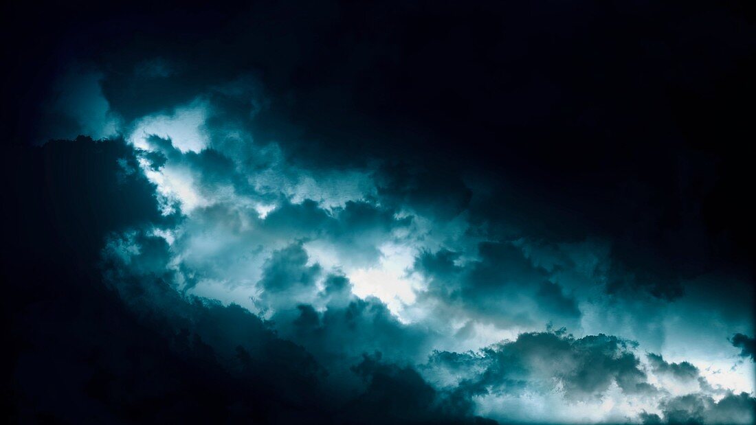 Thunderstorm clouds, illustration