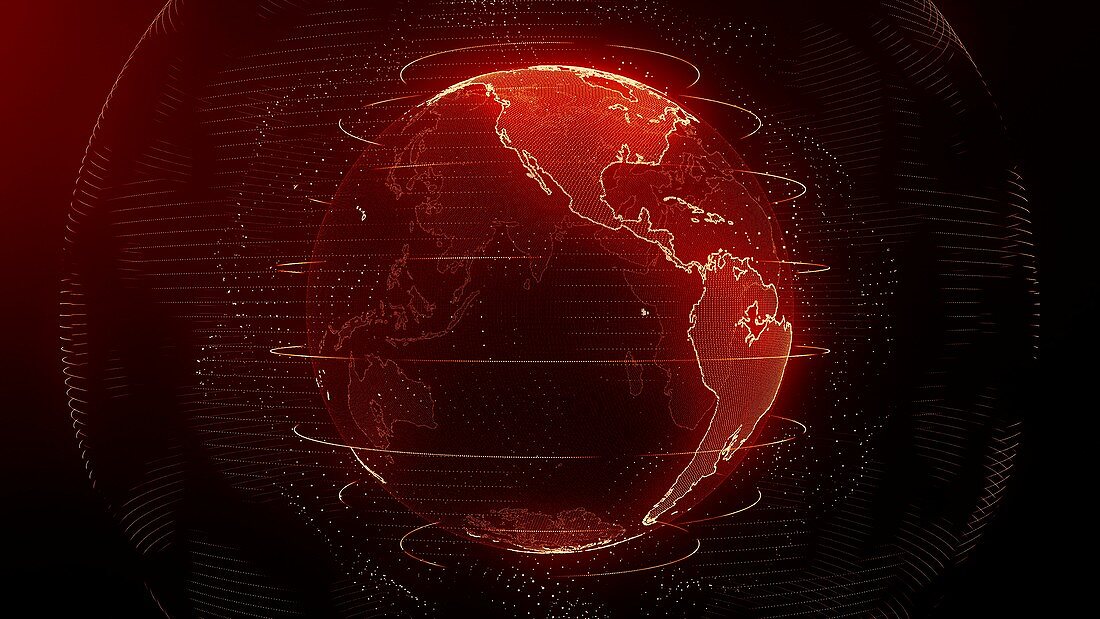 Global network, conceptual illustration