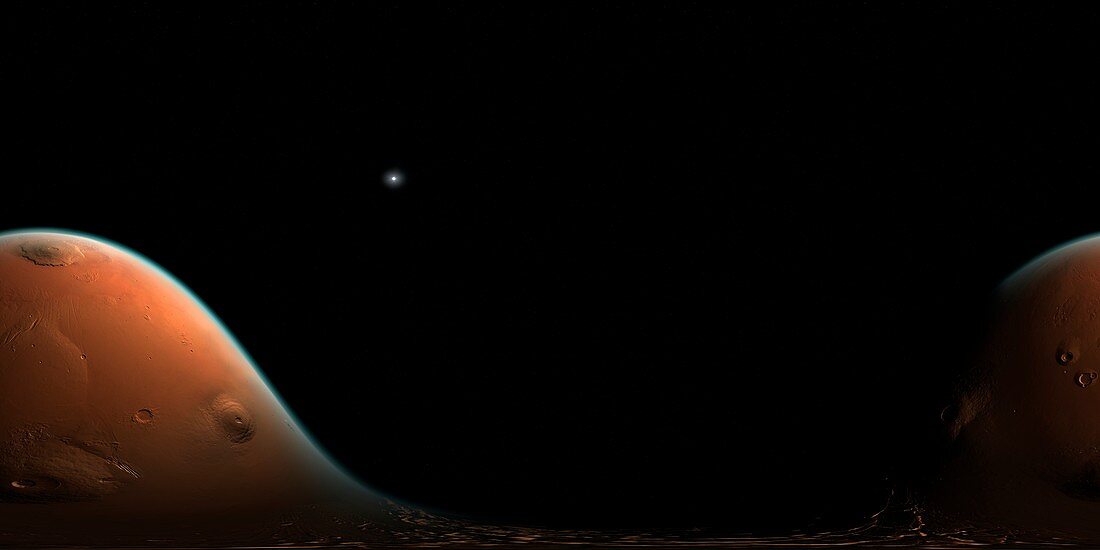 Tharsis Region, Mars, illustration