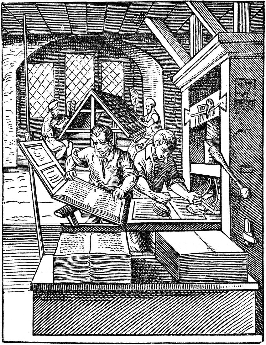 The Printer's Workshop', 1568.