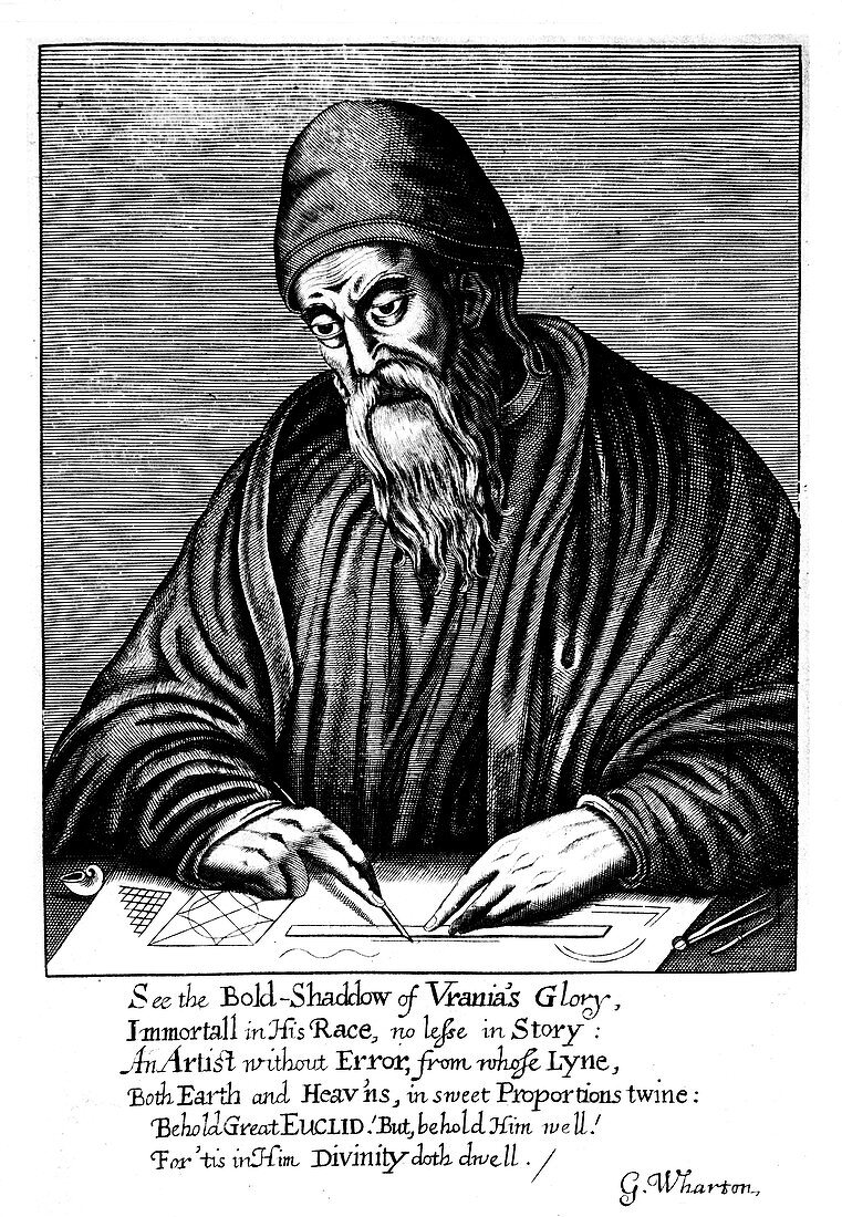 Euclid, Ancient Greek mathematician, 1661