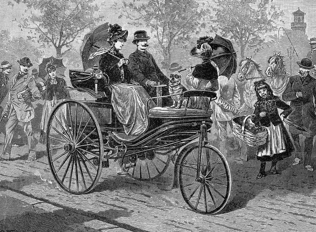 Petrol-driven car by Benz & Co, c1890s