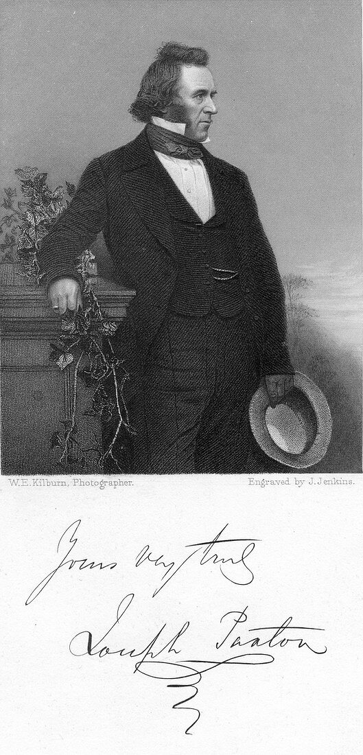 Joseph Paxton, English gardener and architect, 1853