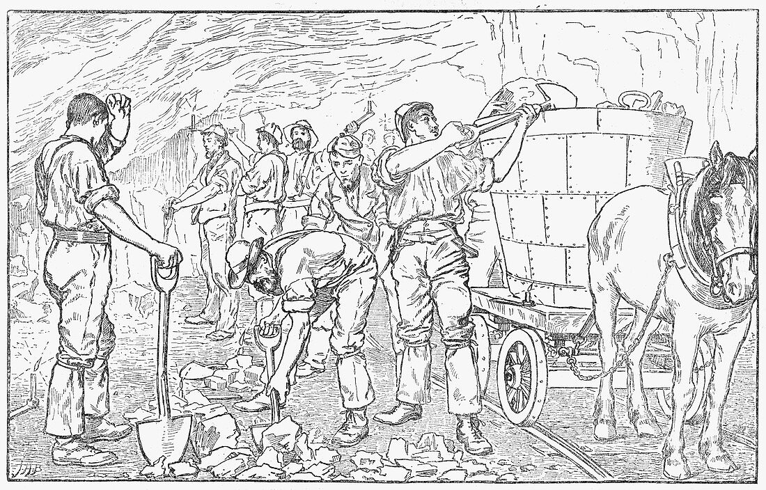 Inside a Cheshire salt mine, 1889