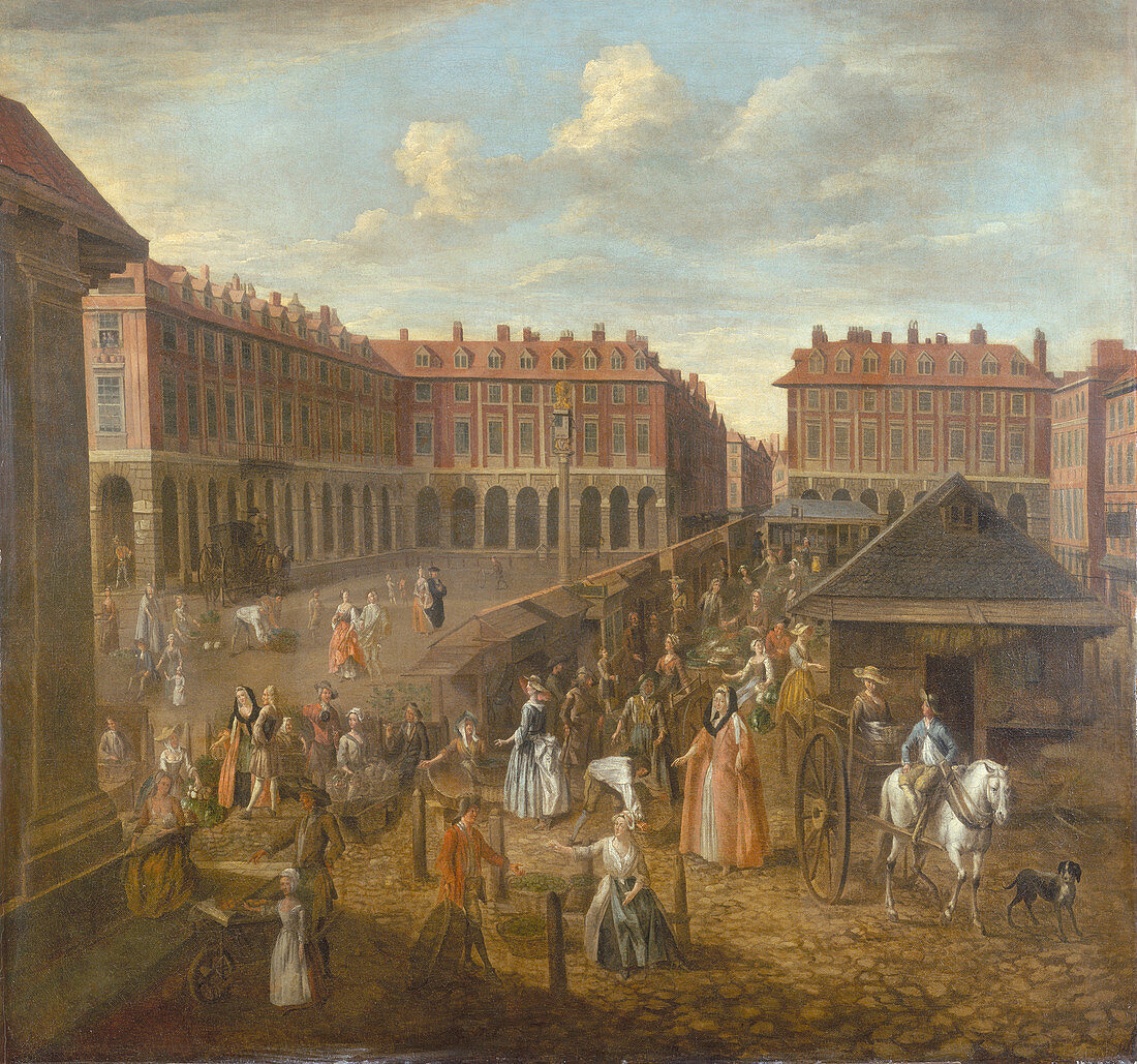 Covent Garden Piazza and Market', c1725