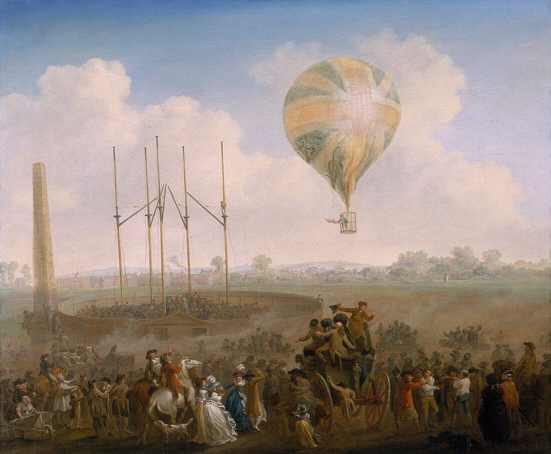 The Ascent of Lunardi's Balloon from St George's Fields'