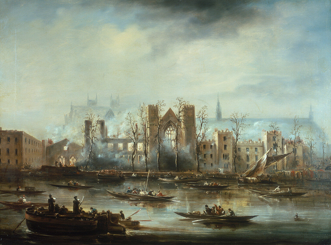Palace of Westminster after the Fire of 1834