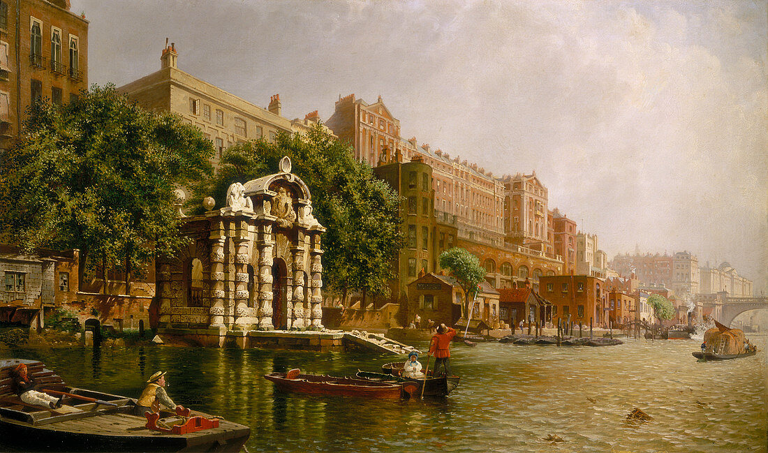 York Water Gate and the Adelphi from the River' 1872.