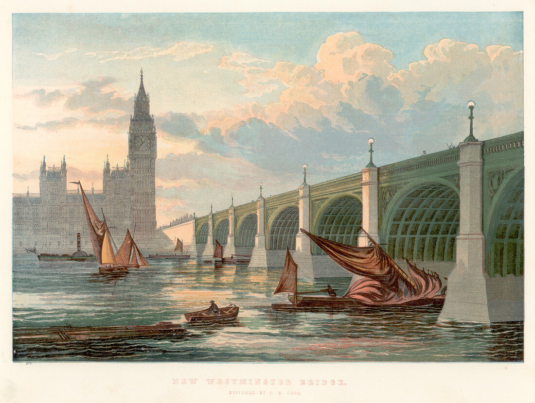Westminster Bridge, London, 1858