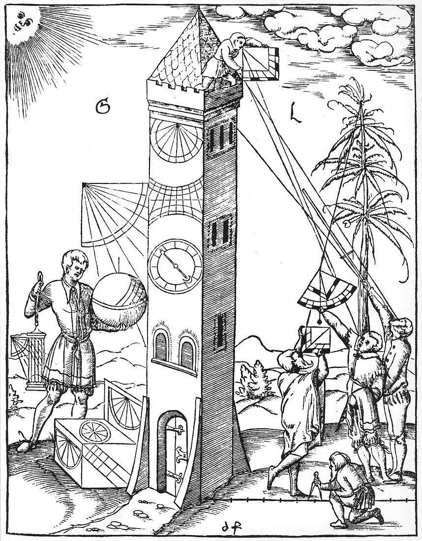 Surveying and timekeeping, 1551