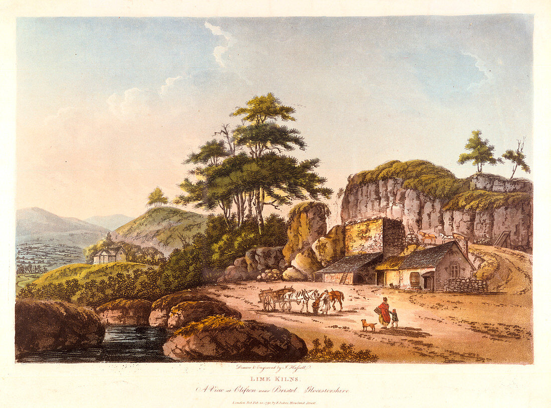 Lime Kilns at Clifton near Bristol, Gloucestershire', 1798