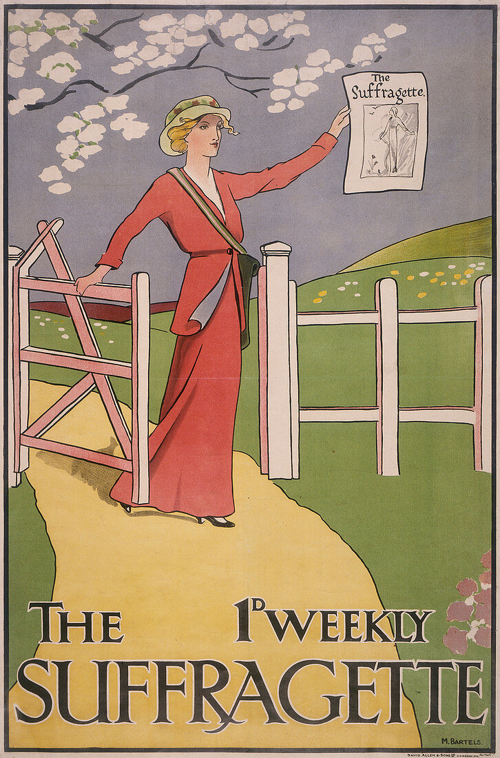 Poster for The Suffragette newspaper, c1910-c1915
