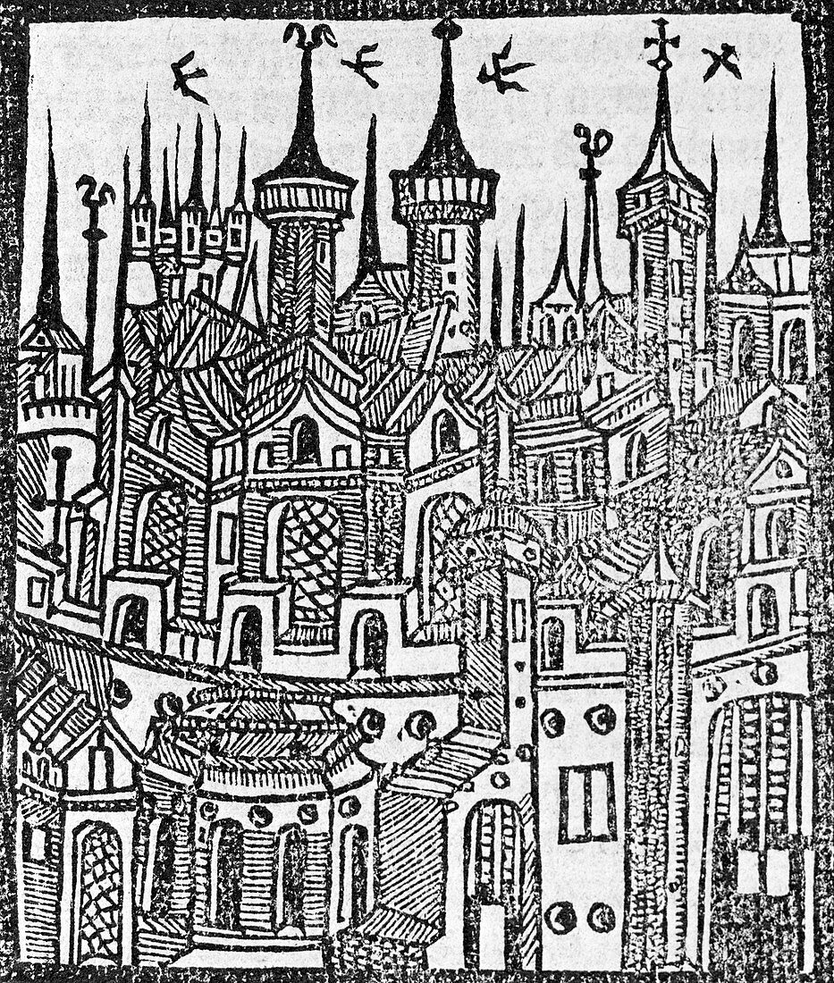 Woodcut from The Chronicle of Englonde, 1497