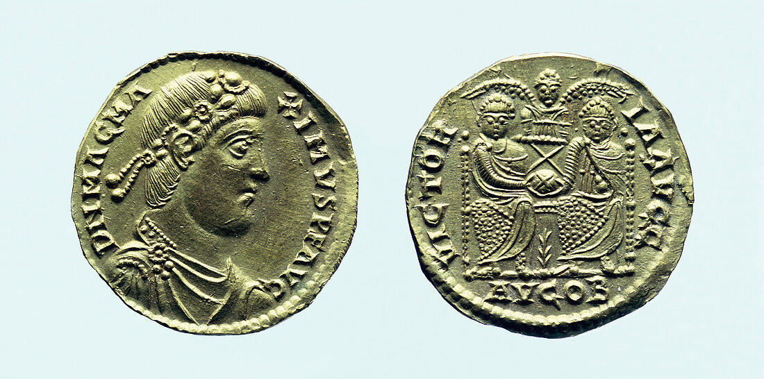 Gold solidus of Magnus Maximus, c383-c388 AD