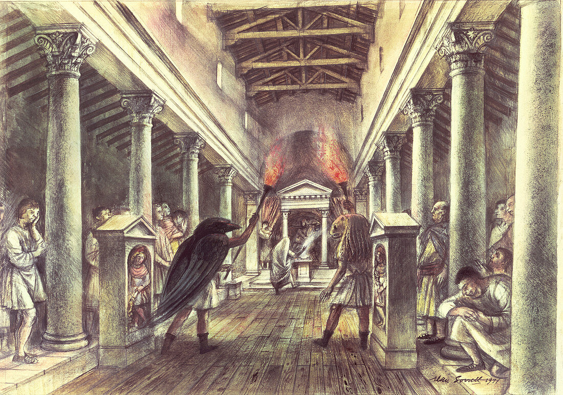 Interior of the Temple of Mithras