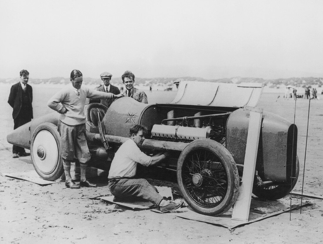 Malcolm Campbell with 1920 Sunbeam