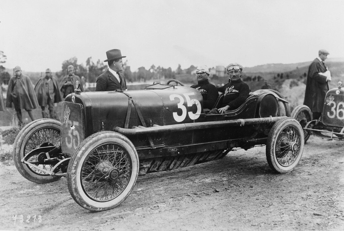 Antonio Ascari in an Alfa Romeo, Targa Florio Race, 1922