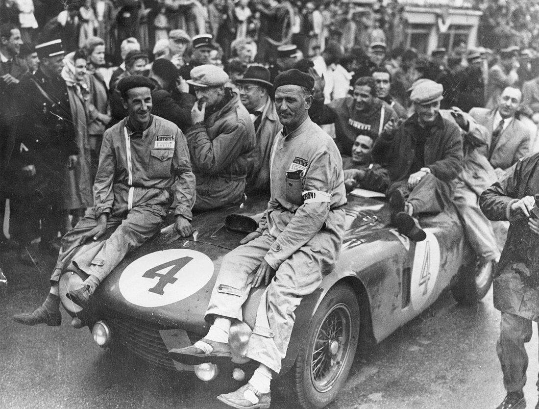 The victorious Ferrari, Le Mans 24 hours, France, 1954