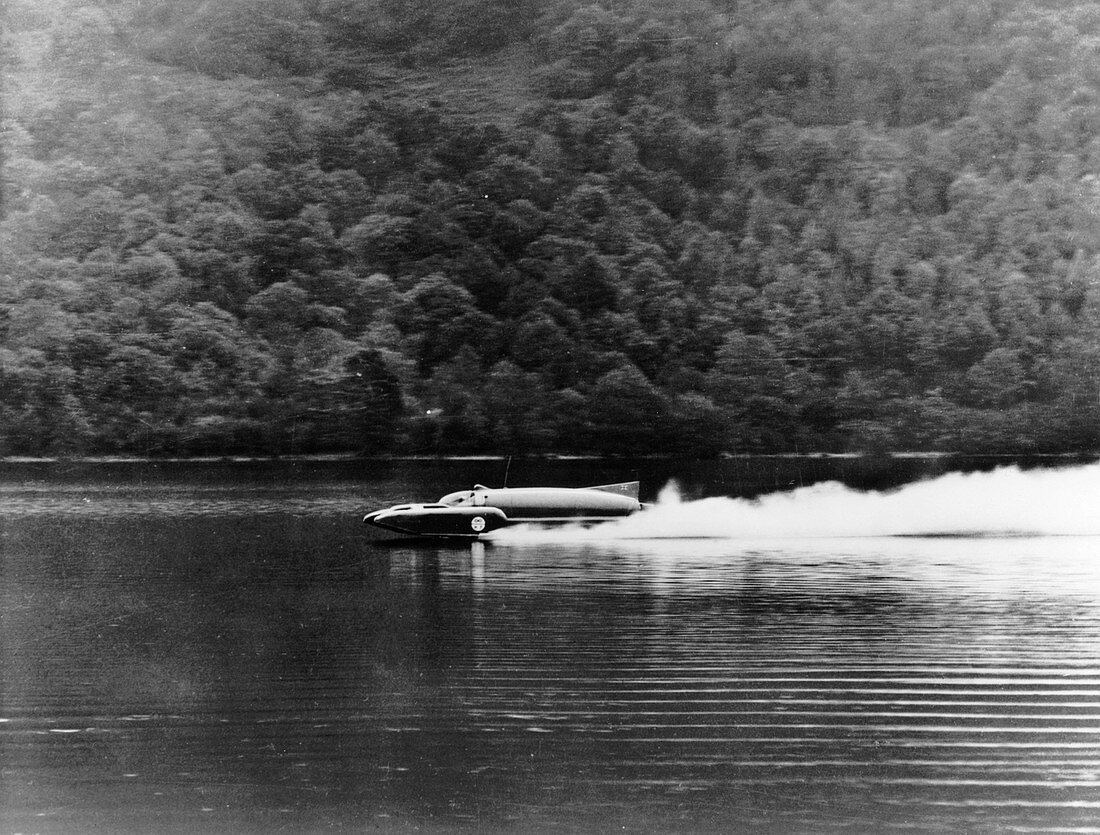 Bluebird on Coniston Water, Cumbria, November 1958