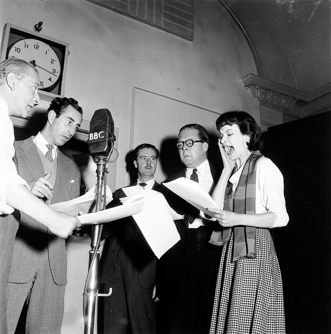 BBC studio, London, 1953