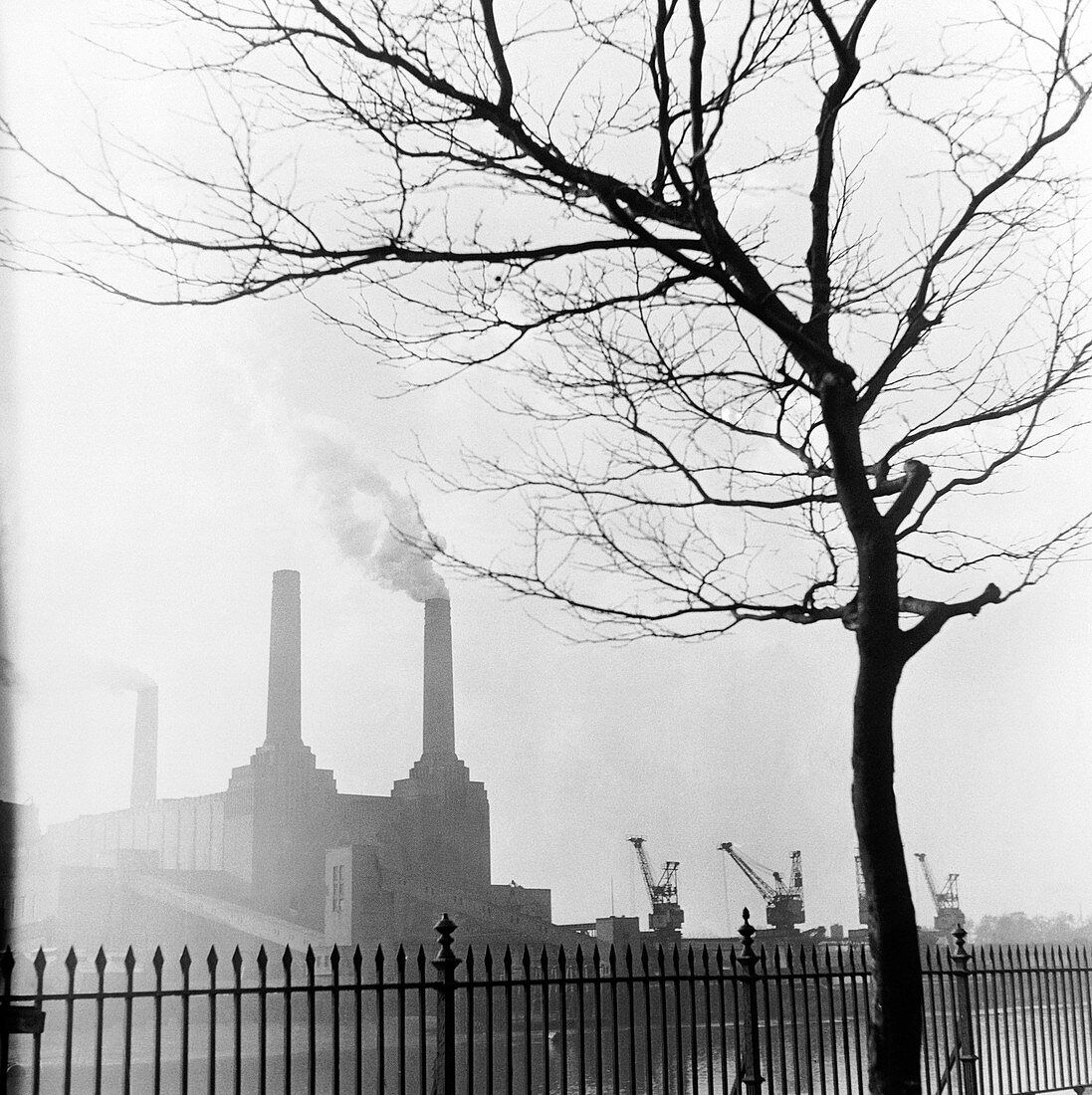 Battersea Power Station, London, 1955