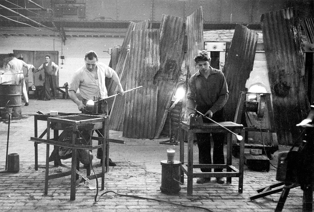 Powell's Glassworks, London, 1955