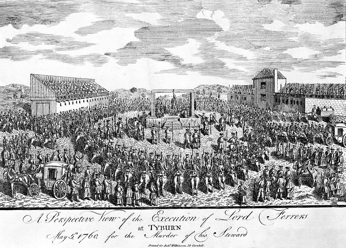 Execution of the Earl of Ferrers at Tyburn, London, 1760