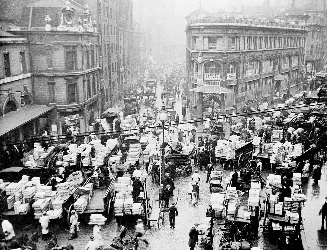 Billingsgate Market at 7am, London, 1937