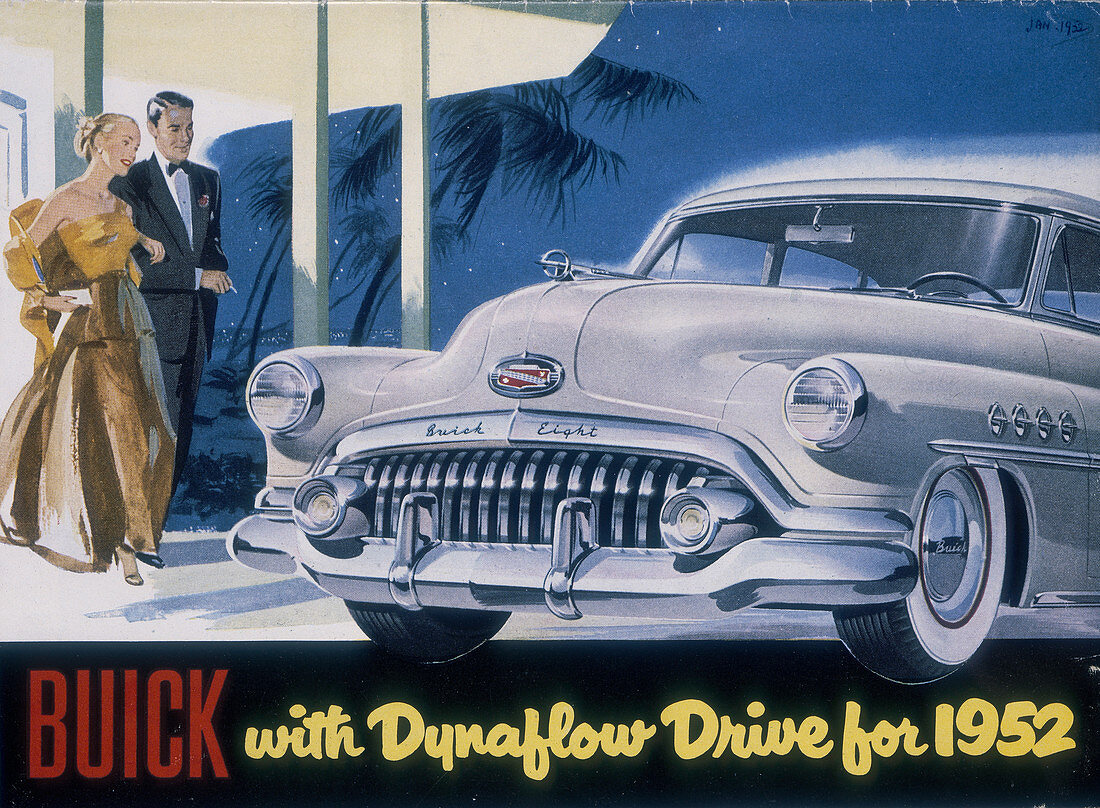 Poster advertising a Buick, 1952