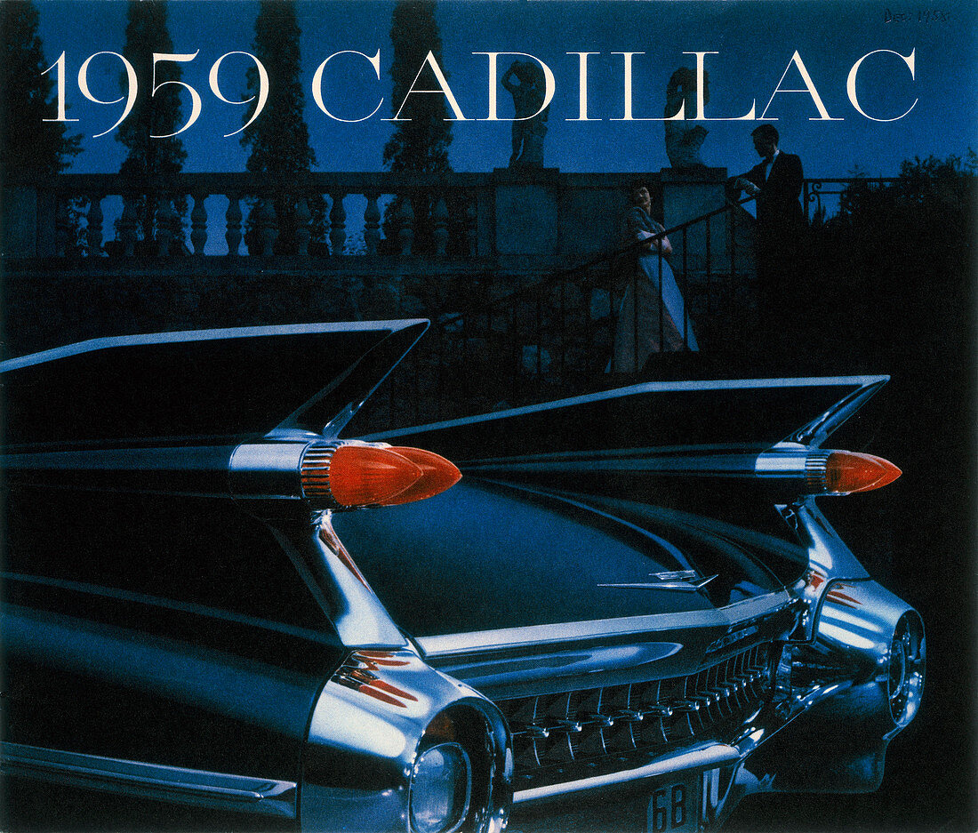 Poster advertising a Cadillac, 1959