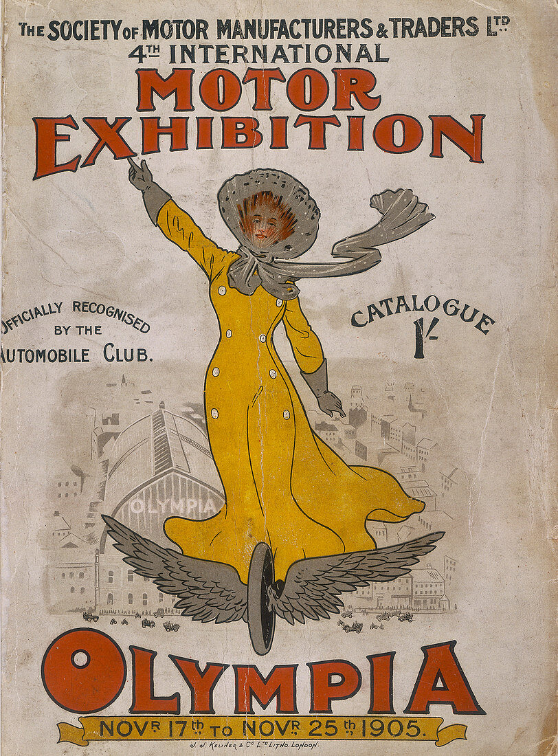 Poster advertising the Olympia Motor Exhibition, 1905