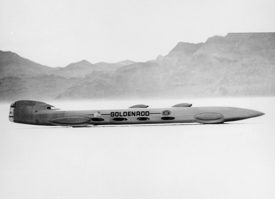 Goldenrod' Land Speed Record attempt car, Utah, USA, 1965