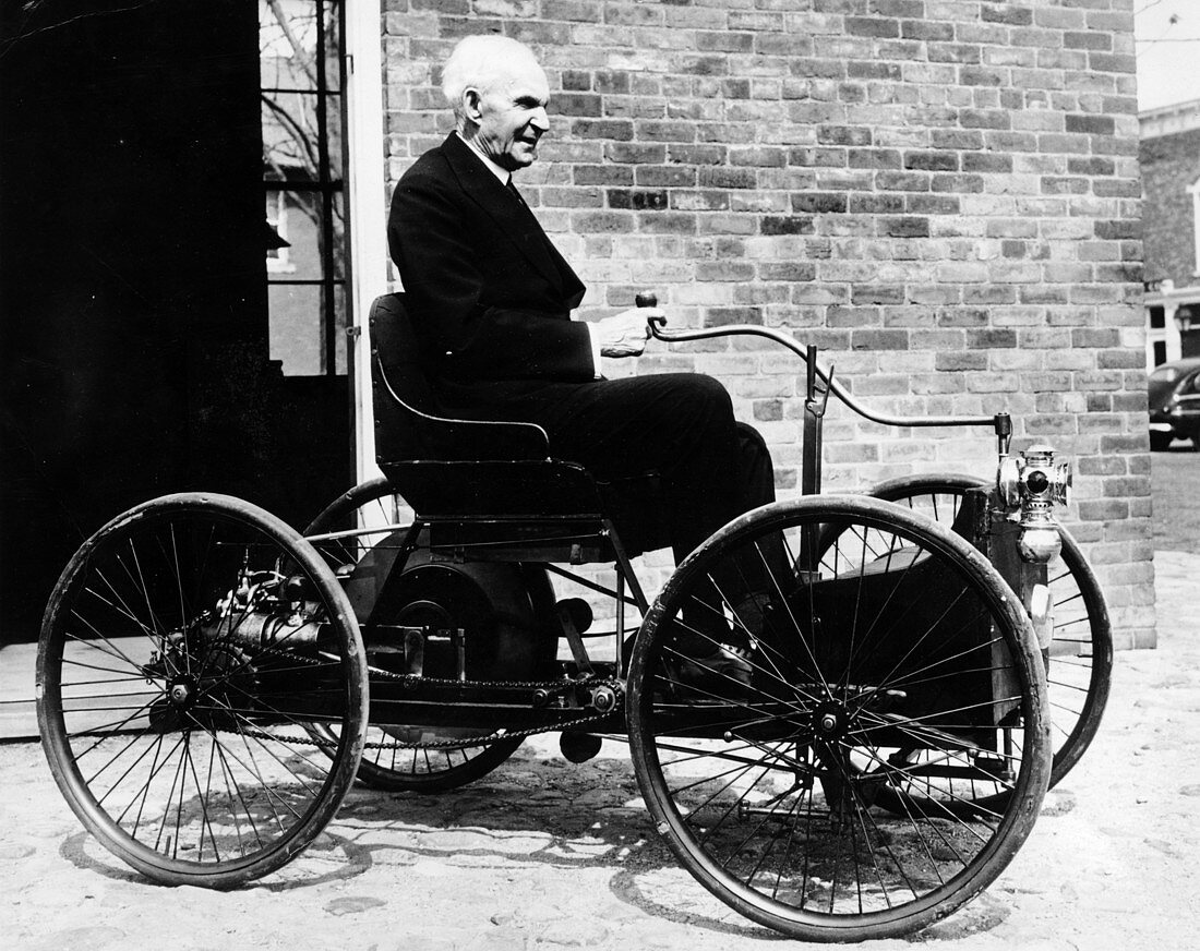 Henry Ford on a 1896 Ford