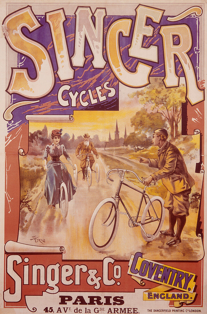 Poster advertising Singer bicycles