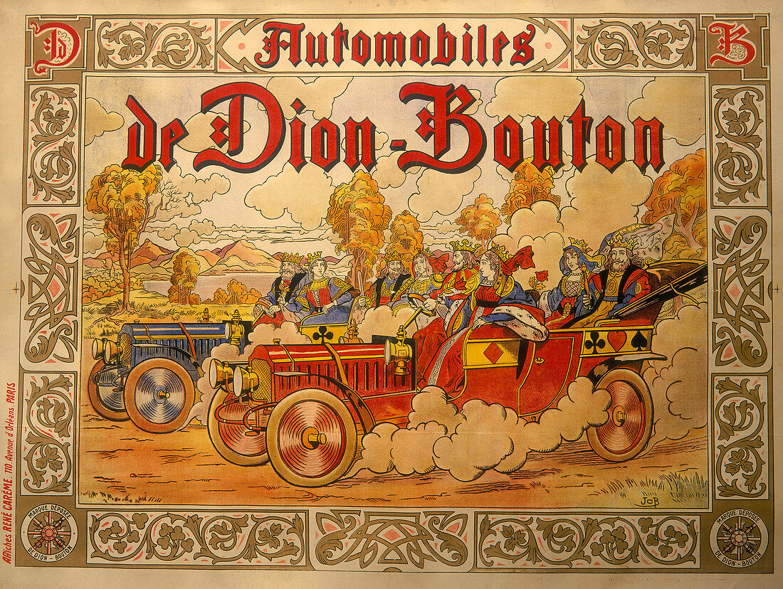 Poster advertising De Dion Bouton cars