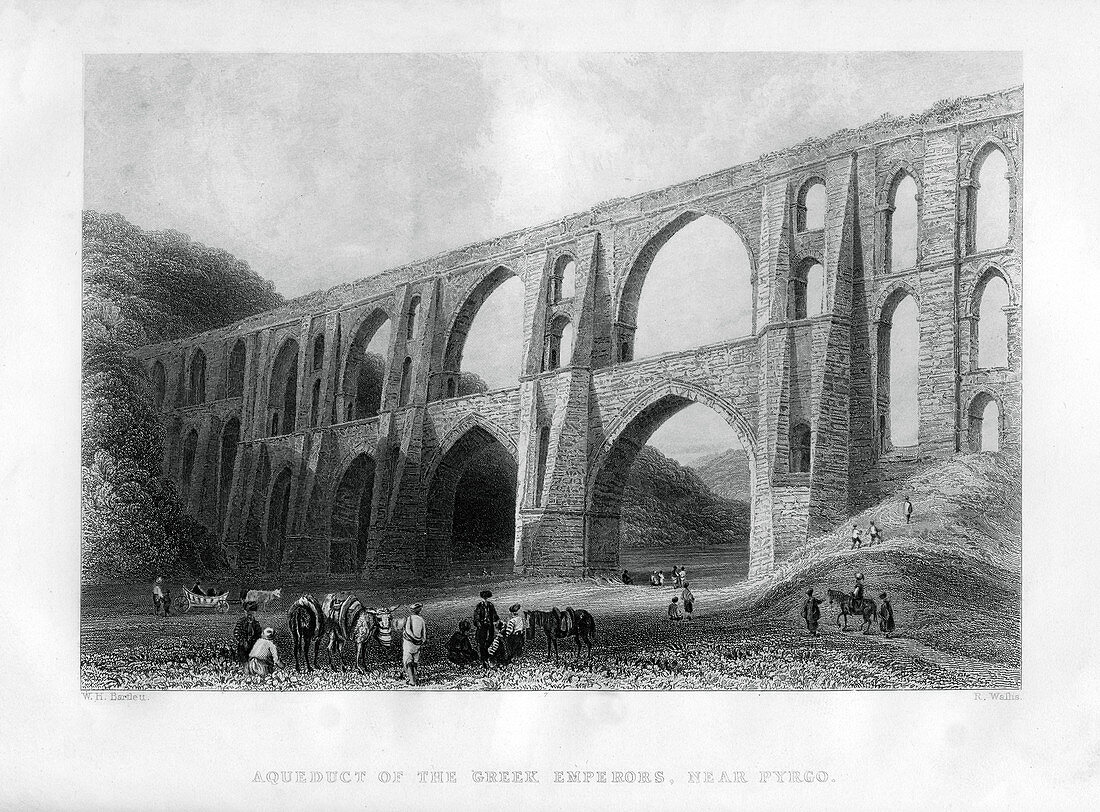 Aqueduct of the Greek Emperors, near Pyrgo', Turkey, 1886