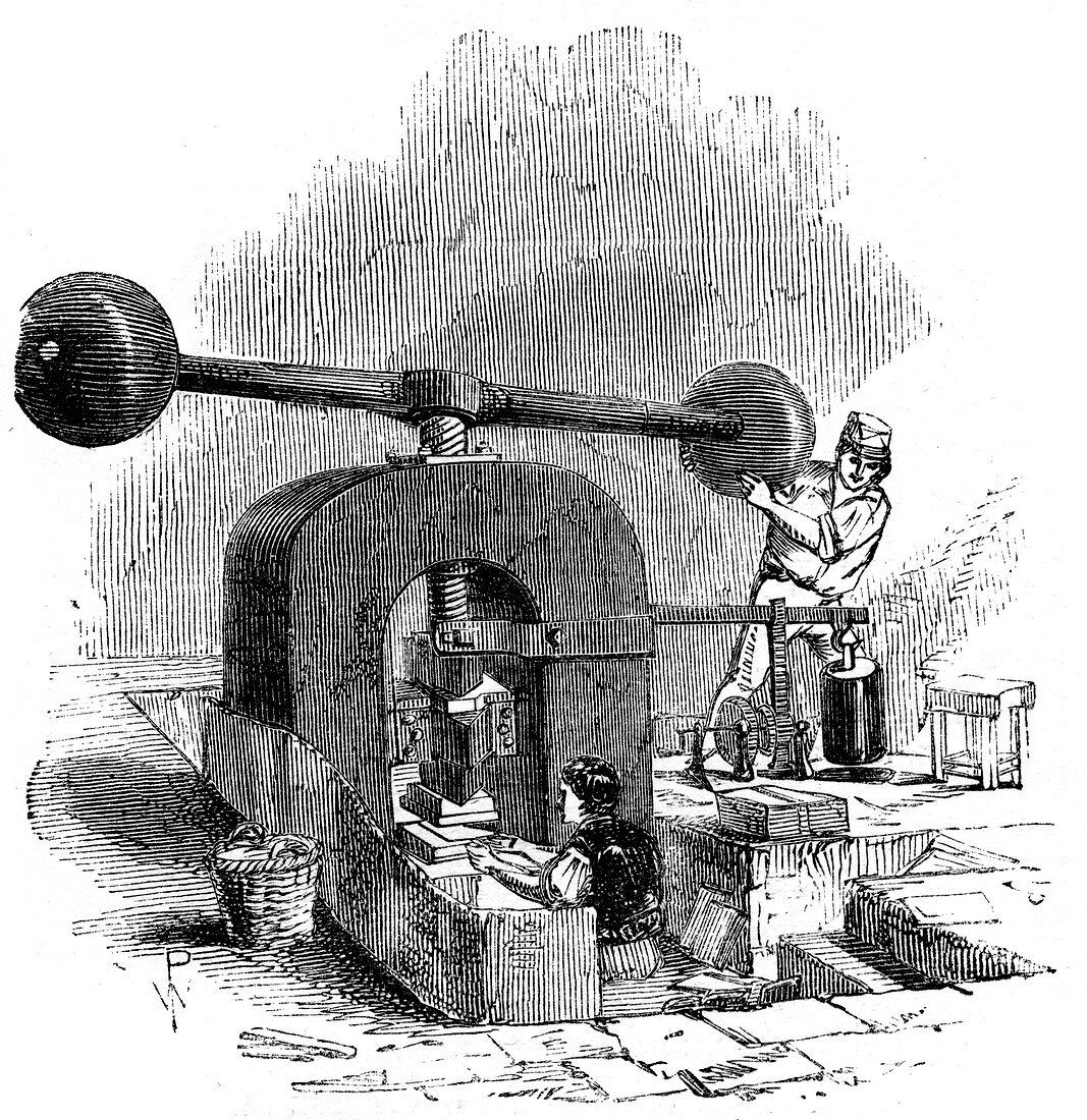 Embossing press, 1886