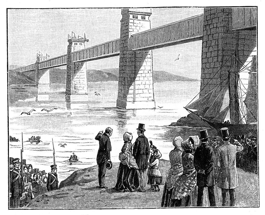 Queen's visit to the Britannia Tubular Bridge, Wales, c1888